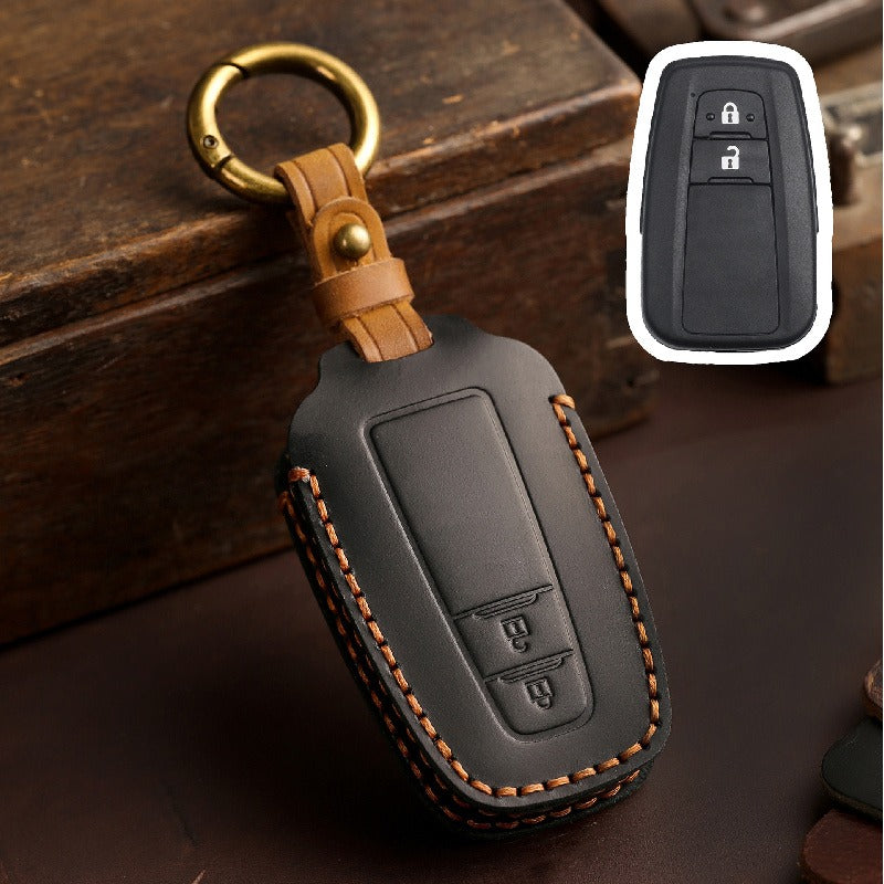 Toyota Camry Avalon Leather Key Case(#TA01) - 2-key / Black