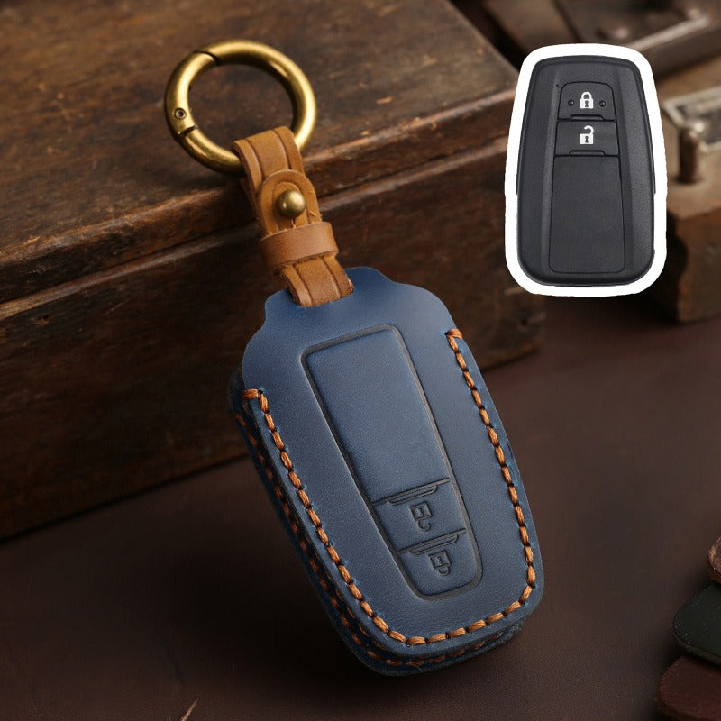 Toyota Camry Avalon Leather Key Case(#TA01) - 2-key / Blue