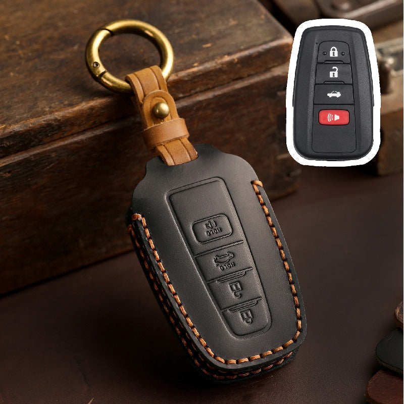 Toyota Camry Avalon Leather Key Case(#TA01) - (3 + 1)-key / Black