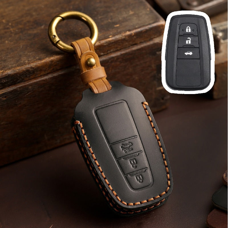 Toyota Camry Avalon Leather Key Case(#TA01) - 3-key / Black