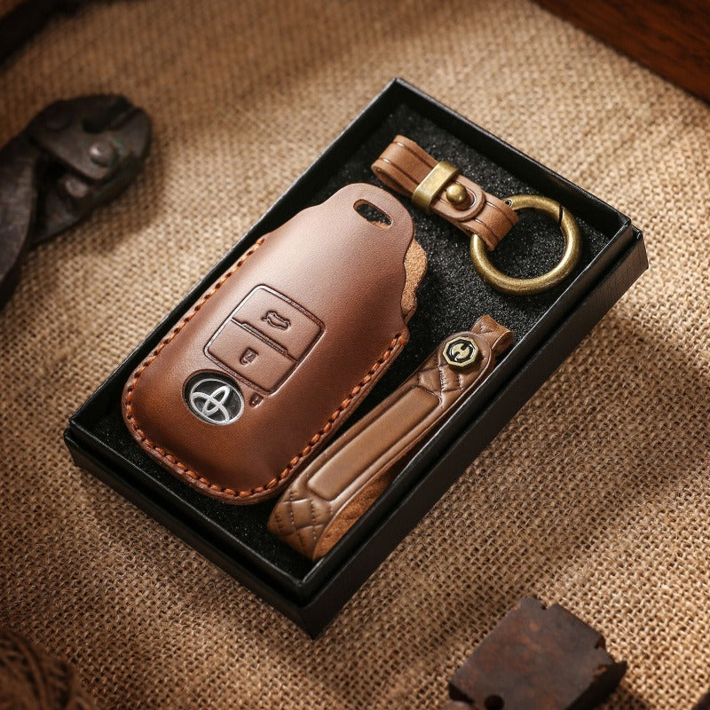 Toyota Raize Leather Key Case Handmade | Premium Cowhide SEA Version(#TA07)