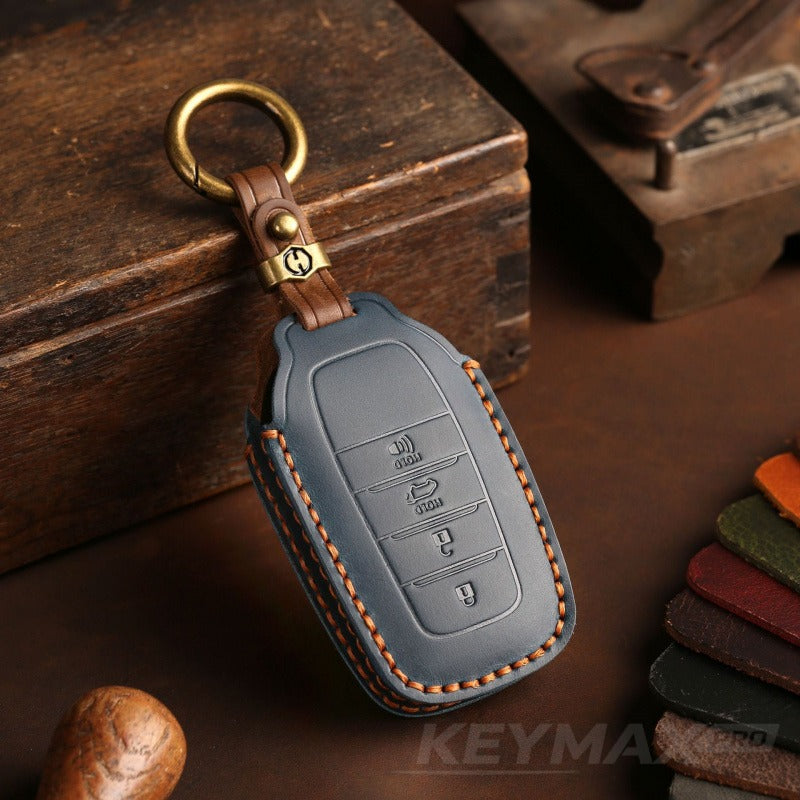 Toyota Sienna / Alphard Leather Key Case(#TO241) - key-4 / Blue