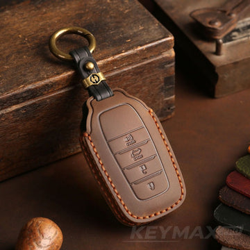 Toyota Sienna / Alphard Leather Key Case(#TO241) - key-4 / Brown