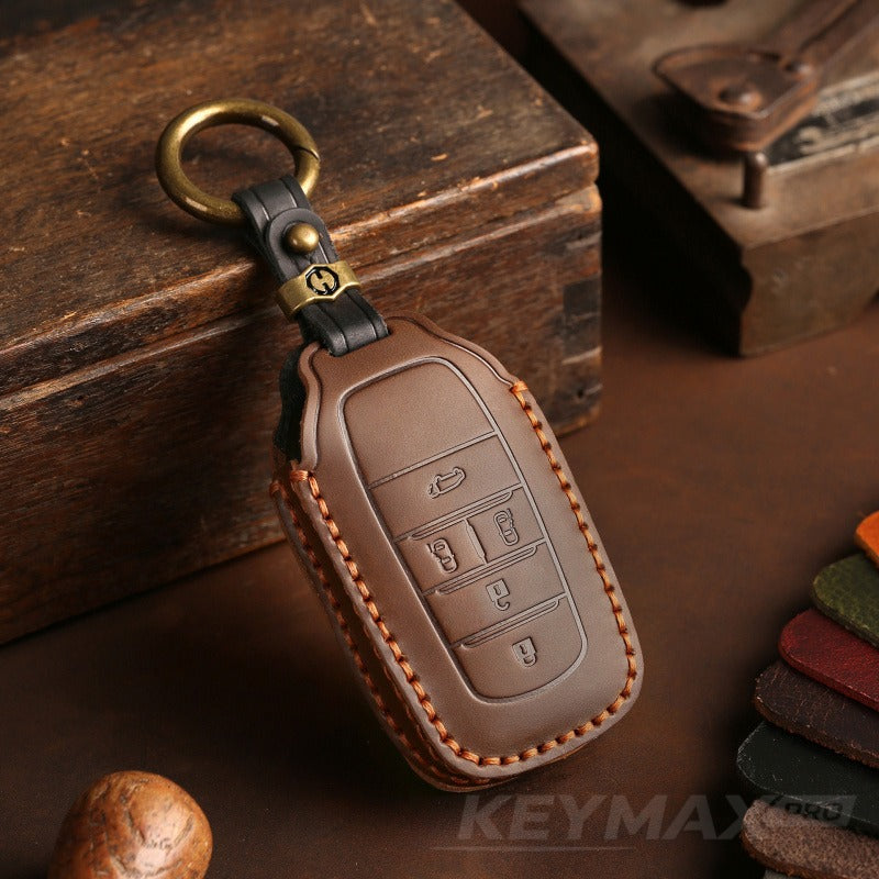 Toyota Sienna / Alphard Leather Key Case(#TO241) - Key-5 / Brown