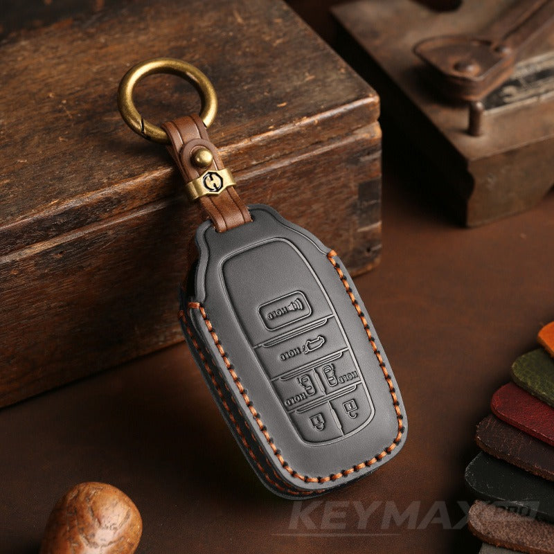 Toyota Sienna / Alphard Leather Key Case(#TO241) - US version-Key-6 / Black