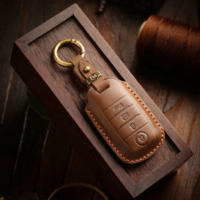 Vintage Kia Carnival MPV Handmade Leather Key Case(#KA227)