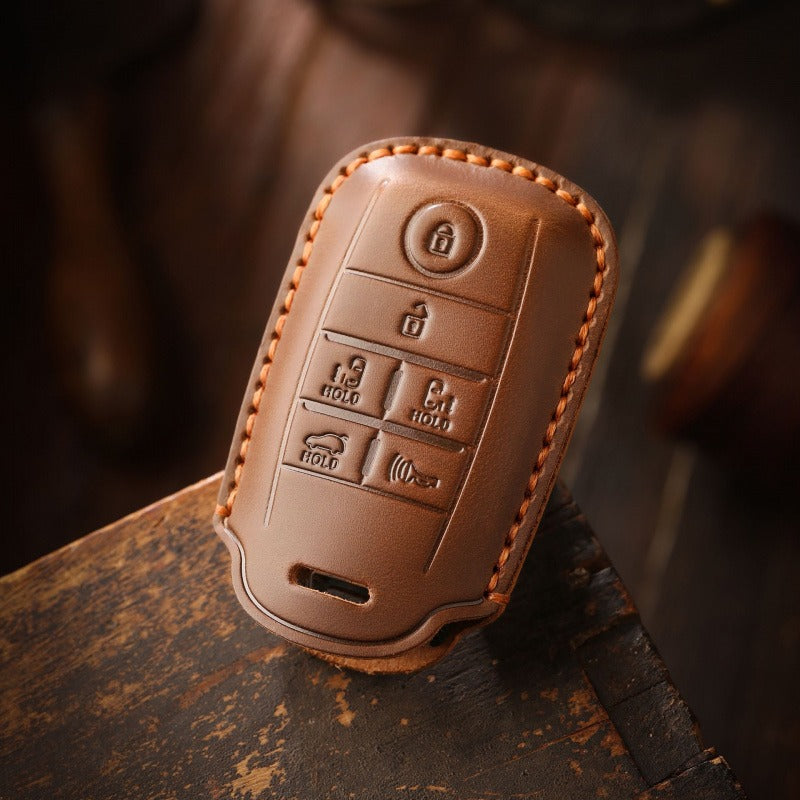 Vintage Kia Carnival MPV Handmade Leather Key Case(#KA227)