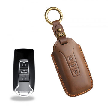Volkswagen Touareg Leather Key Case(#VW33) - Brown