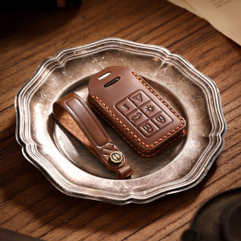 Volvo Crazy Horse Leather Key Case(#V143)