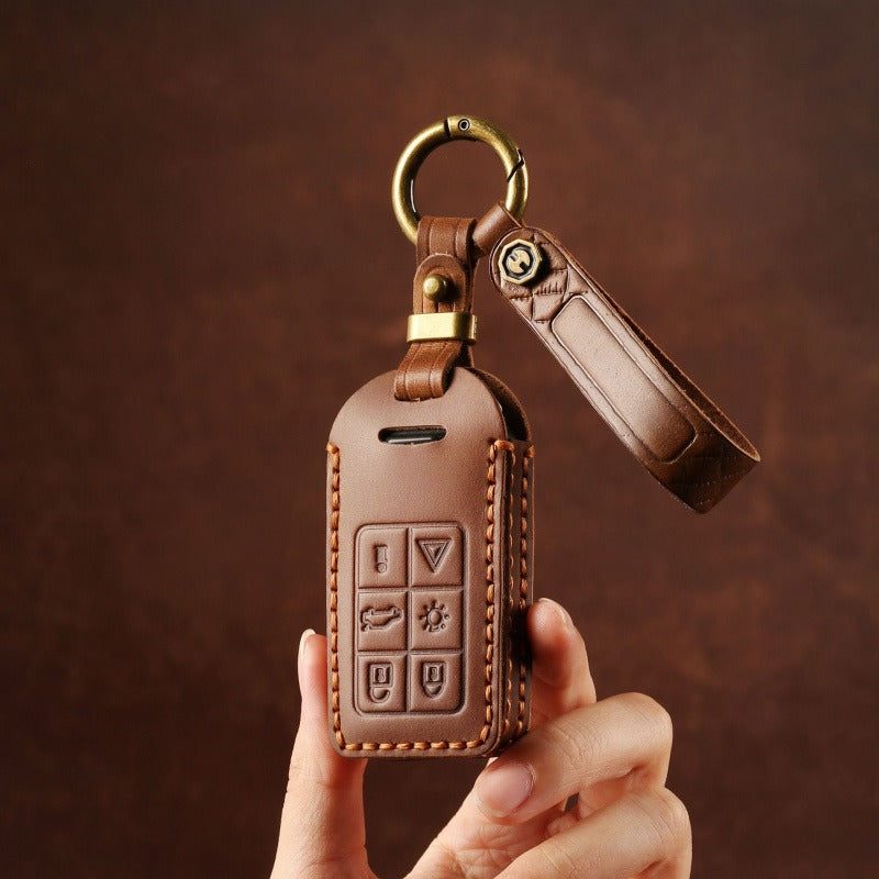 Volvo Crazy Horse Leather Key Case(#V143)