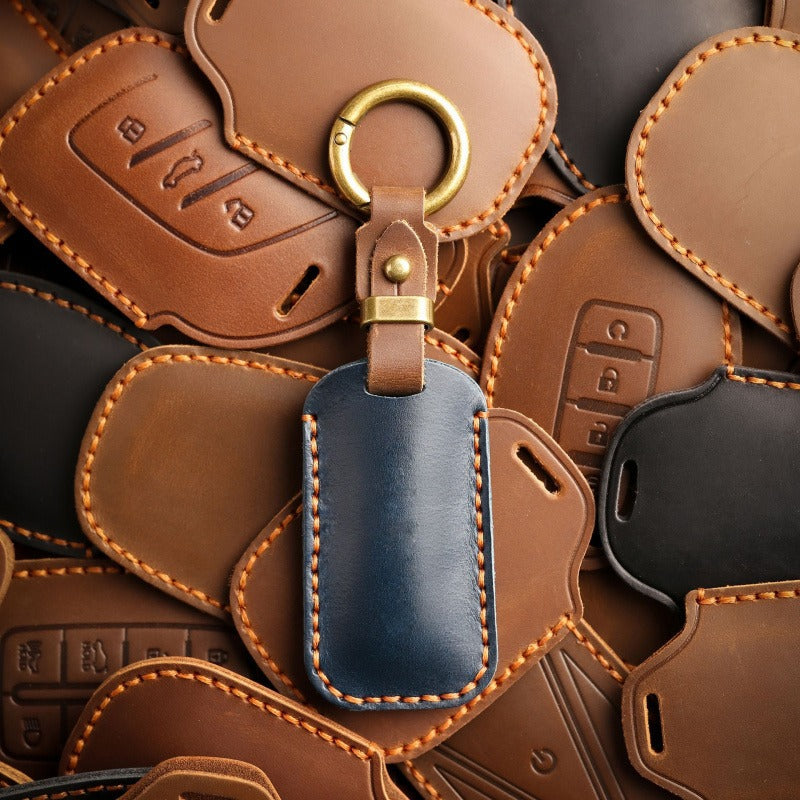Volvo XC60 S90 XC90 Small Key Handmade Leather Case(#V139)
