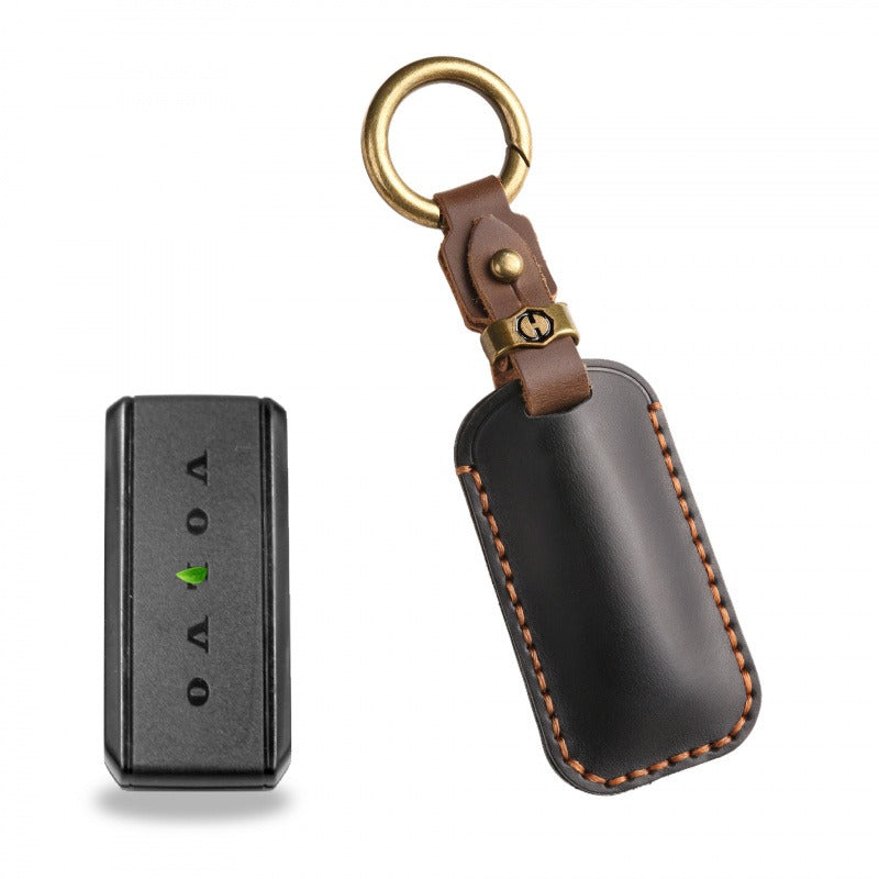 Volvo XC60 S90 XC90 Small Key Handmade Leather Case(#V139) - Brown