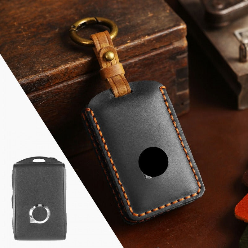 Volvo XC60 XC90 S60 Handmade Leather Key Case(#V112) - Black
