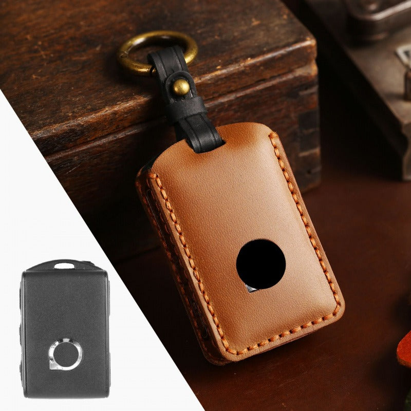 Volvo XC60 XC90 S60 Handmade Leather Key Case(#V112) - Brown