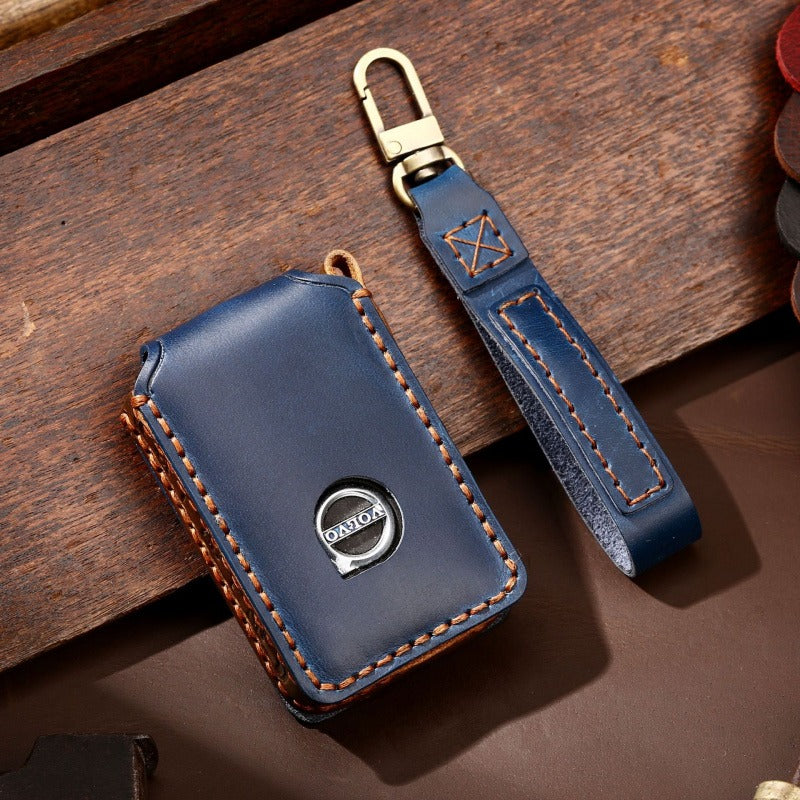 Volvo XC60 XC90 S90 Handmade Genuine Leather Key Case(#V116)