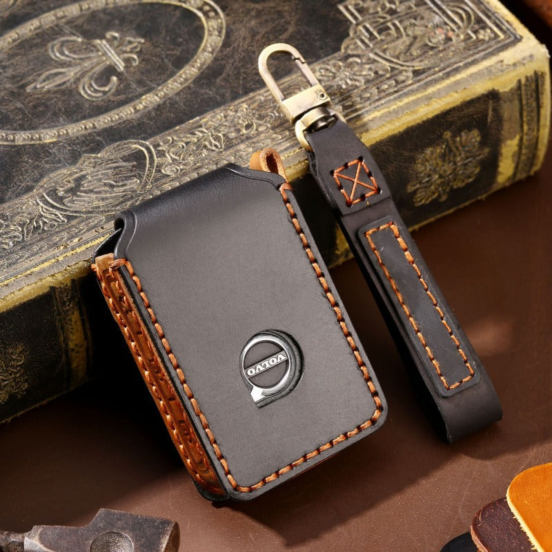 Volvo XC60 XC90 S90 Handmade Genuine Leather Key Case(#V116)