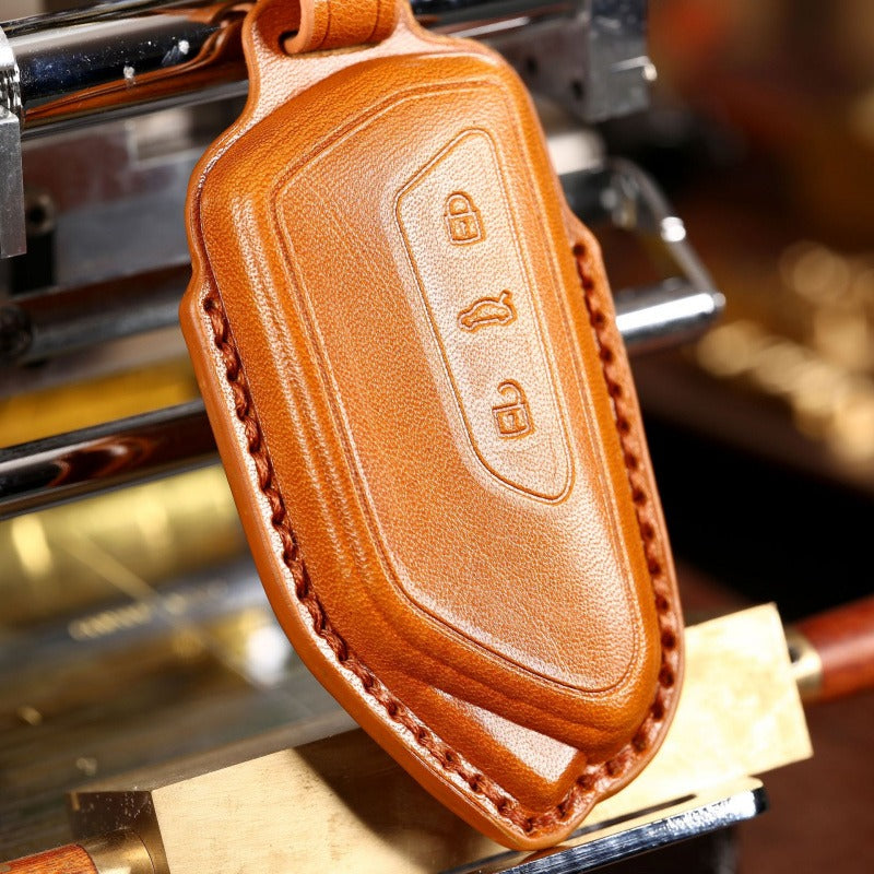VW Golf 8 3D Molded Leather Key Case(#vw150)