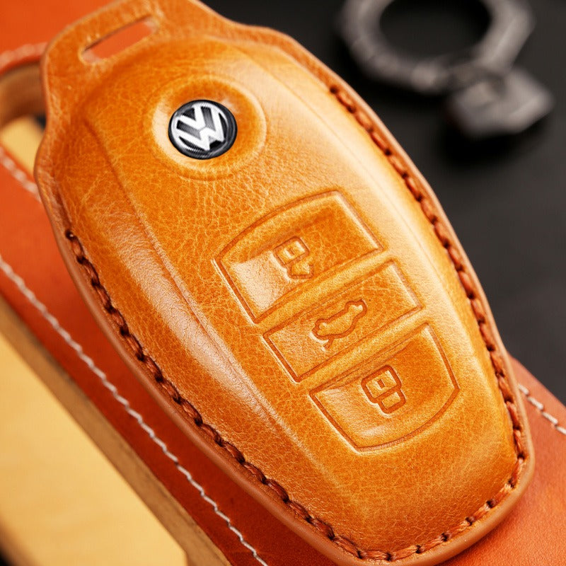 VW Touareg 2017–2018 Leather Key Case(#vw151)
