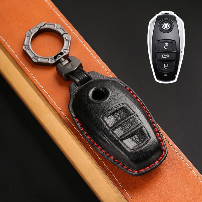 VW Touareg 2017–2018 Leather Key Case(#vw151) - Black