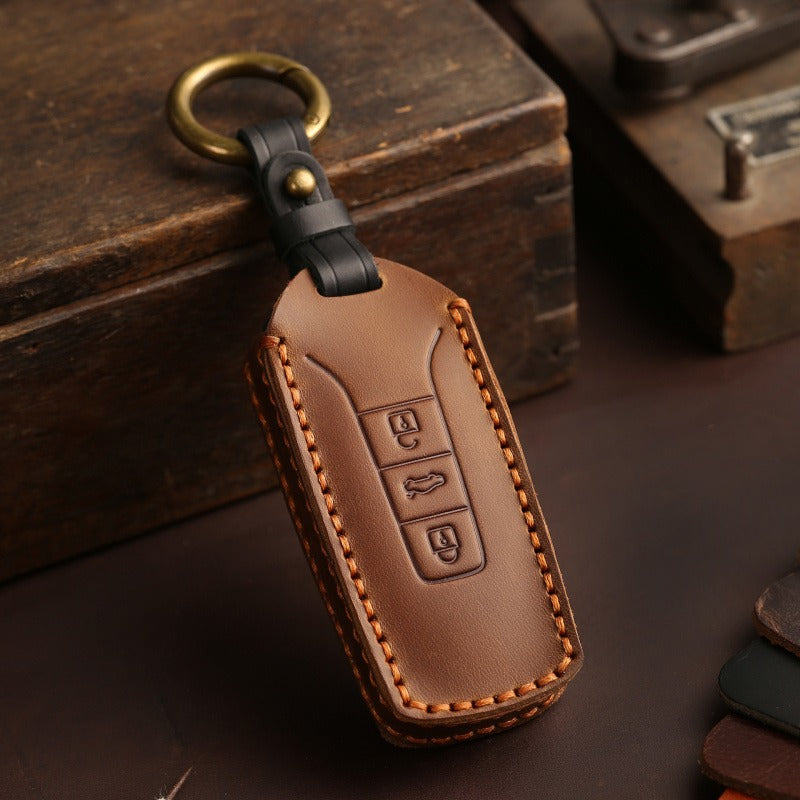 VW Touareg 2017–2021 Handmade Leather Key Case (#vw152)