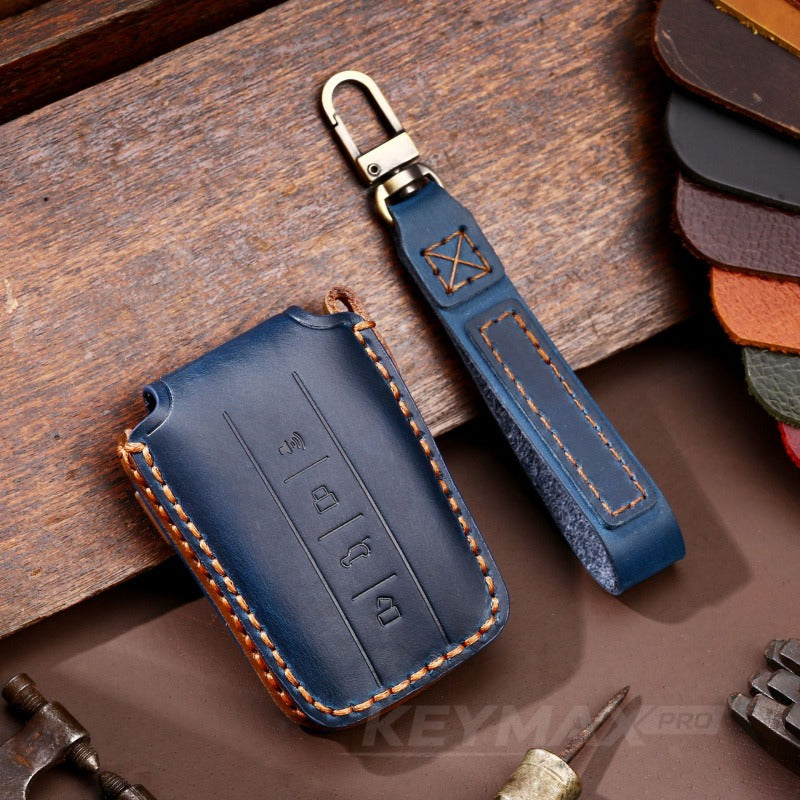 WEY Tank 300 Handmade Leather Key Case(#WE128) - Blue