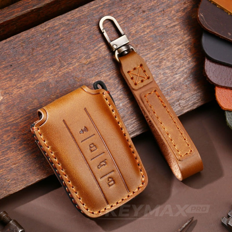WEY Tank 300 Handmade Leather Key Case(#WE128) - Brown