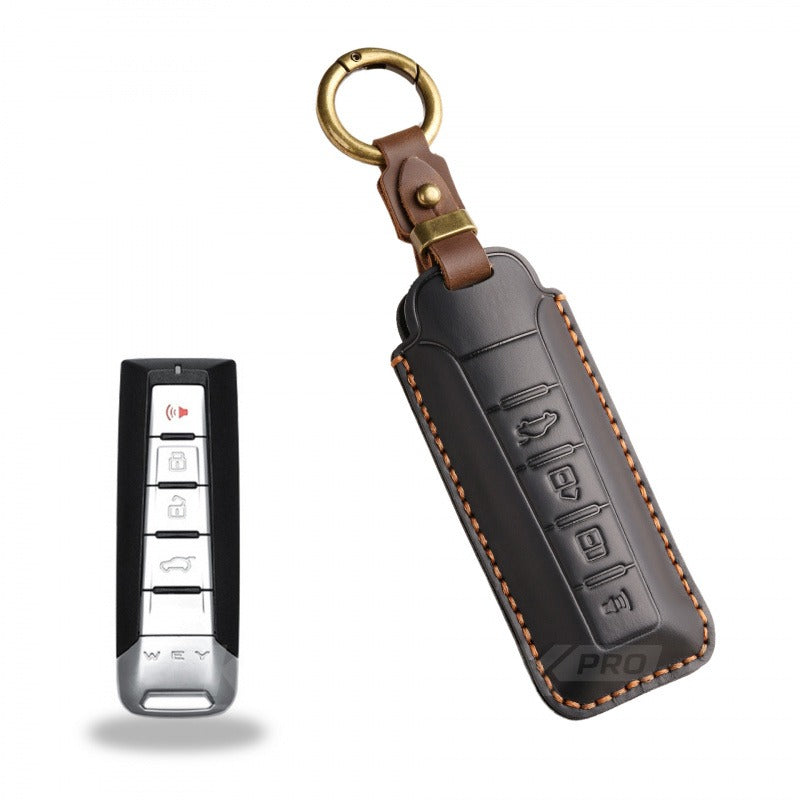 WEY VV5 VV6 VV7 P8 Leather Key Case（#WE67) - Black