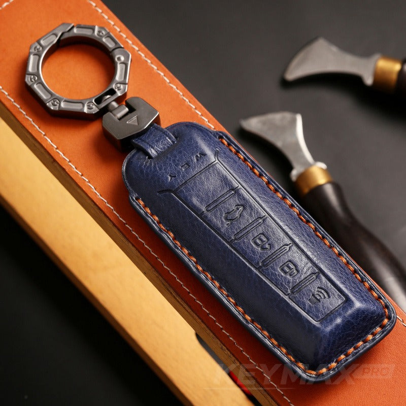 WEY VV5 VV6 VV7 P8 Mocha Latte Macchiato DHT Leather Key Case Cover(#WE120)