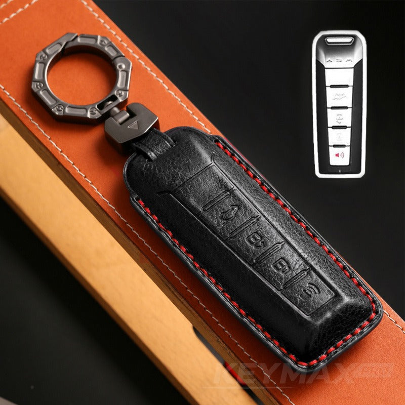 WEY VV5 VV6 VV7 P8 Mocha Latte Macchiato DHT Leather Key Case Cover(#WE120) - Yellow