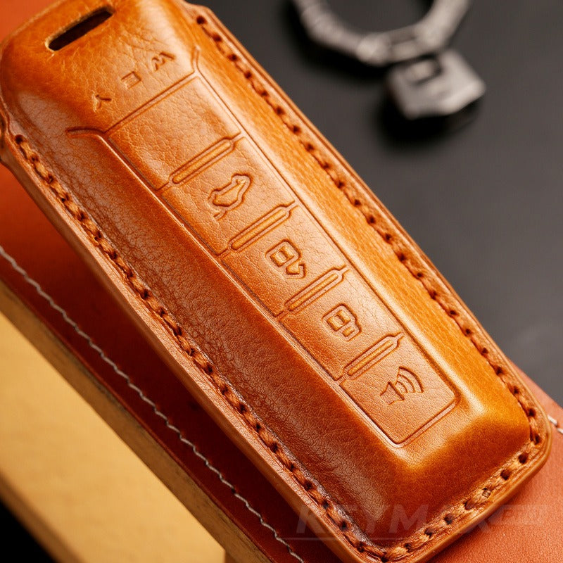 WEY VV5 VV6 VV7 P8 Mocha Latte Macchiato DHT Leather Key Case Cover(#WE120)