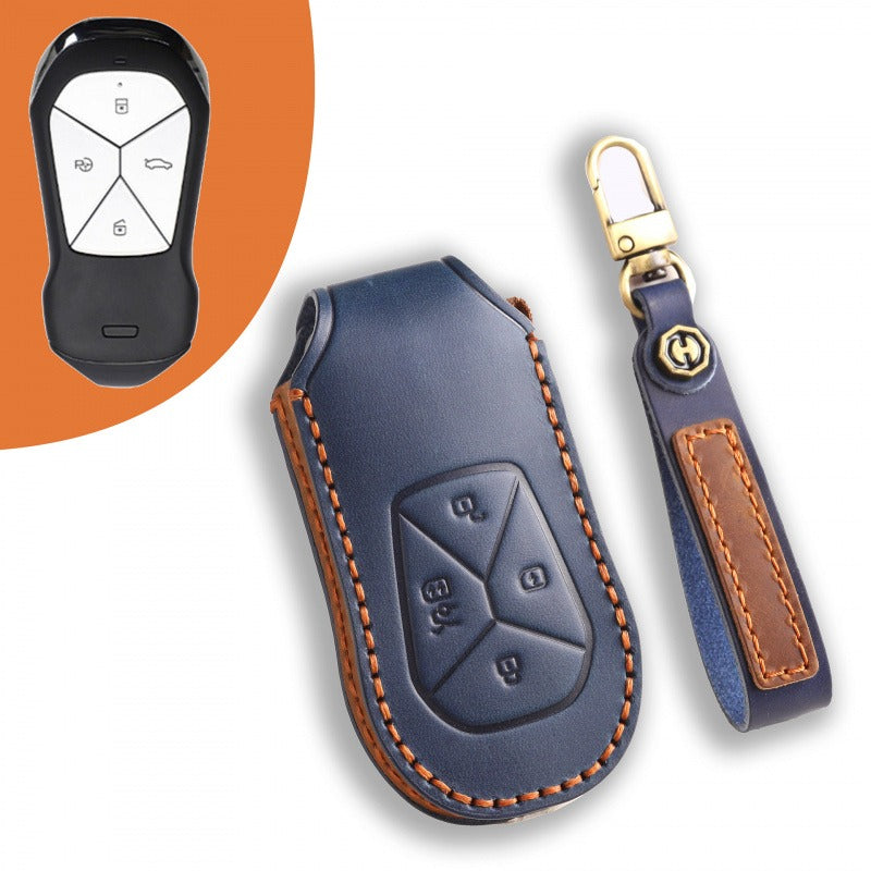 XPeng G6 G9 P7i P5 Leather Key Case(#XP160) - Blue