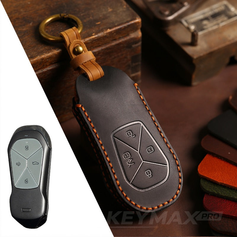 XPeng P5 G3i Leather Key Case(#XP167) - Black