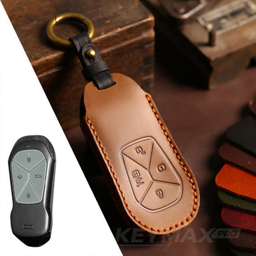XPeng P5 G3i Leather Key Case(#XP167) - Brown