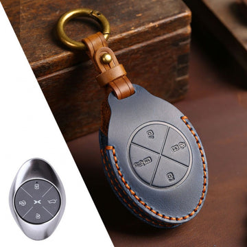 XPeng P7 G3 Leather Key Case(#XP169) - Blue