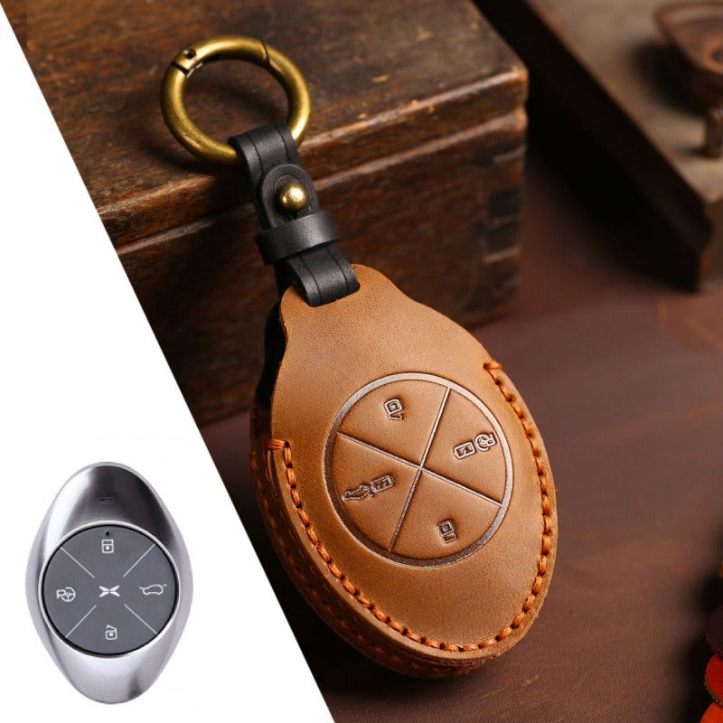 XPeng P7 G3 Leather Key Case(#XP169) - Blue