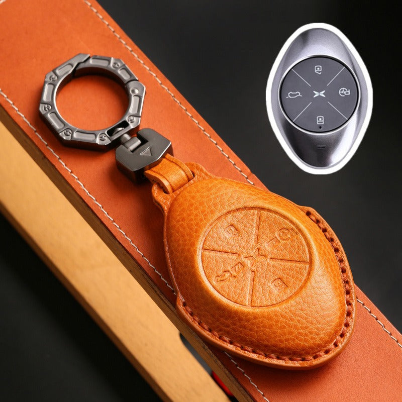 XPeng P7 G3i G3 Leather Key Case(#XP164) - Yellow
