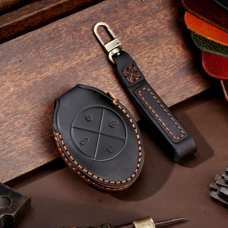 XPeng P7 Leather Key Case(#XP168) - Brown