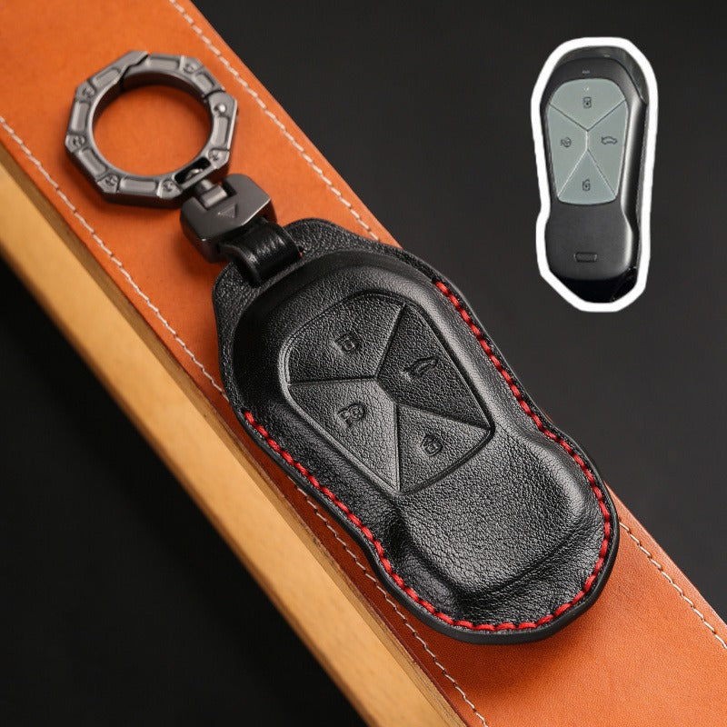 XPeng P7 P5 G3i G3 Leather Key Case(#XP161) - Yellow
