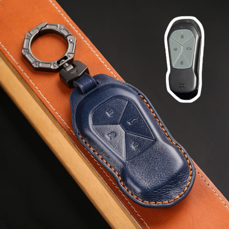 XPeng P7 P5 G3i G3 Leather Key Case(#XP161) - Blue