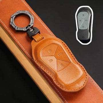 XPeng P7 P5 G3i G3 Leather Key Case(#XP161) - Yellow
