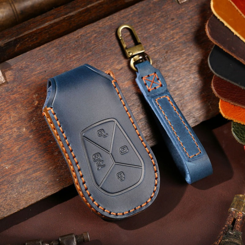XPeng P7 P5 G3i Leather Key Case(#xp159) - Blue