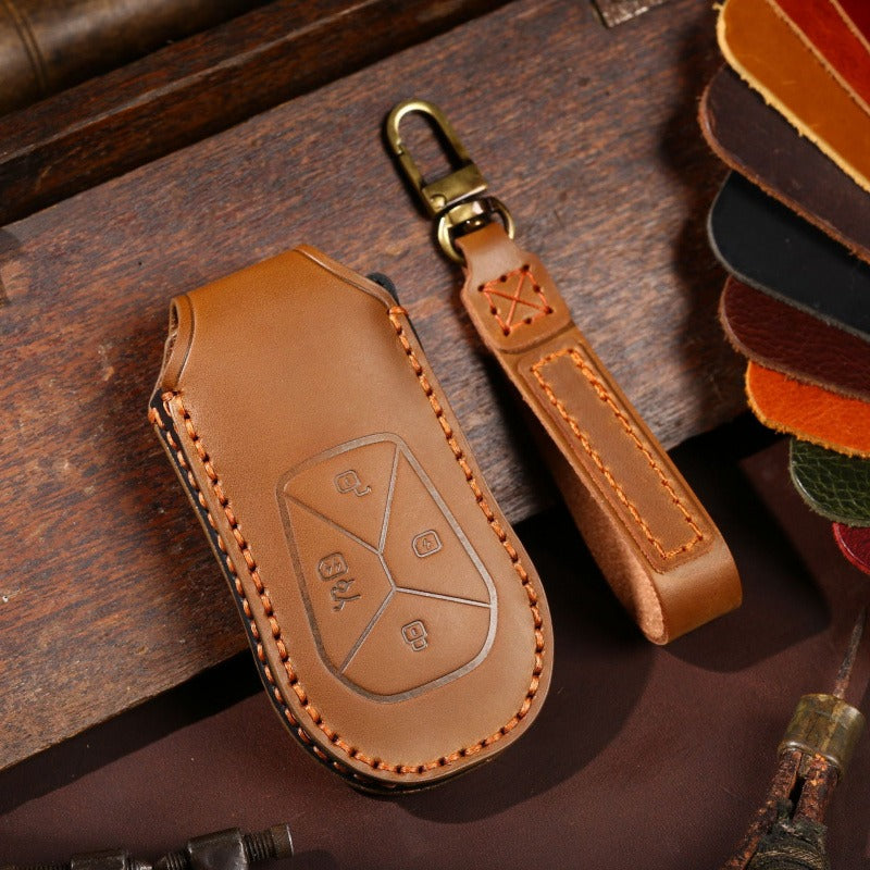 XPeng P7 P5 G3i Leather Key Case(#xp159) - Brown