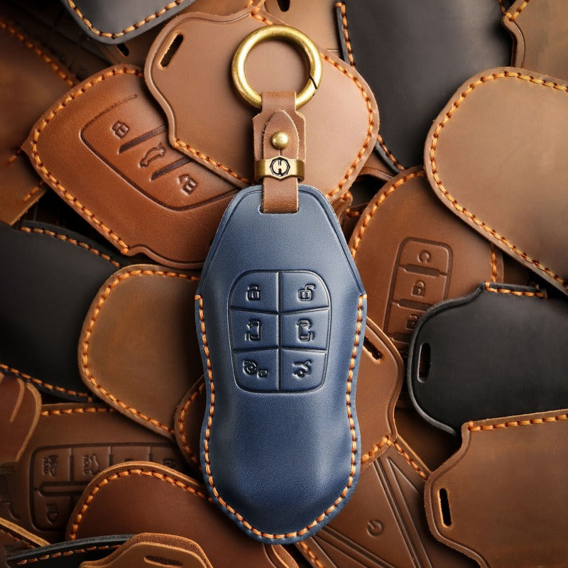 XPeng X9 Retro Leather Key Case(#XP165)