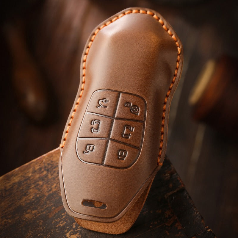 XPeng X9 Retro Leather Key Case(#XP165)